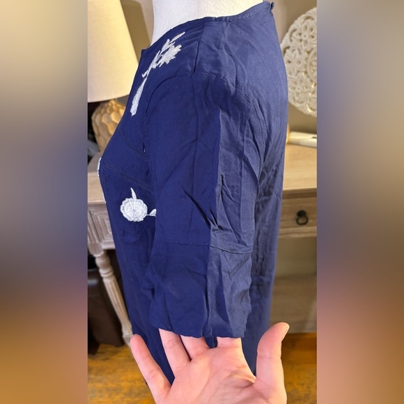NWT Blue Rain Embroidered Dress - Picture 5 of 10